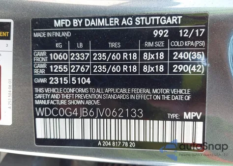 2018 Mercedes-Benz Glc 300 z USA, uszkodzony, nr VIN WDC0G4JB6JV062133